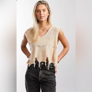 Destructed Sweater Vest